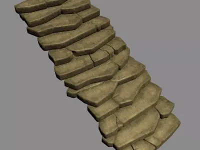Heyang suburbs - stairs - stone ladder 01 3D model