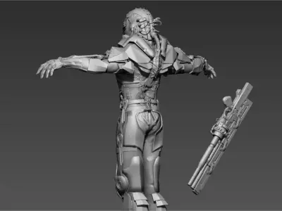 CosmoTrooper armored man holding gun 3D model