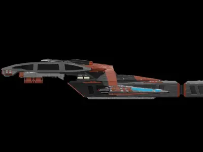 Star Trek Wallenberg-Class Starship Low-poly 3D model