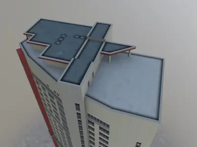 Moscow House Building18 Low-poly 3D model