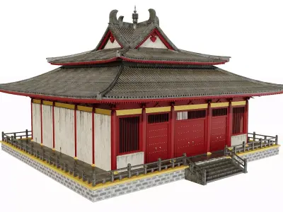 Historic Temple Hall 3D model