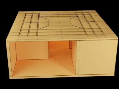 Coffee Table Low-poly 3D model 13