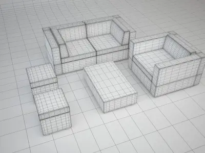 Patio Furniture Set 2 3D model