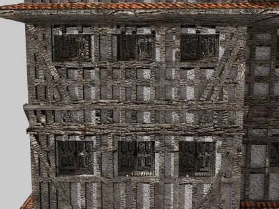 Medieval Fantasy House  Low-poly 3D model