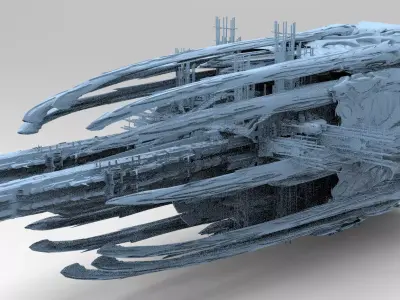 Sci Fi Wraith Claw City interceptor  3D model