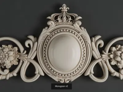 Ornament Decor Set 3D Model Pack