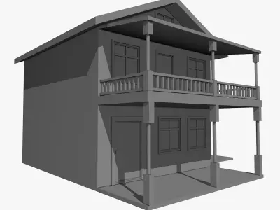 Residential Two Floor House 3D model
