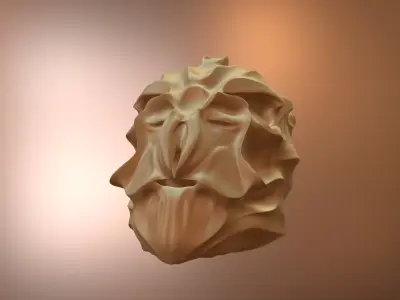 Mask to Mask Low-poly 3D model