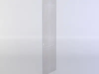 Door wooden Low-poly 3D model 3