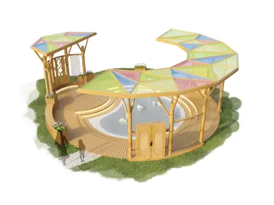 Childrens round pool stage 3D model