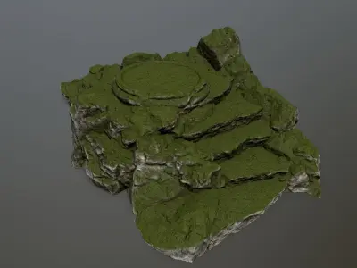 Ladder Ruin Low-poly 3D model 3