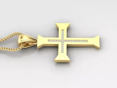Cross Light Gold 4CP015 3DM STL 3D print model