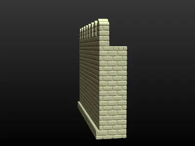 Castle wall 3D print model