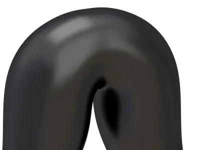 Cartoon Mustache 04 3D model