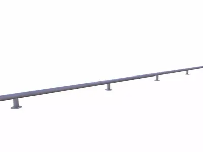 Floor Corner Pipes Low-poly 3D model