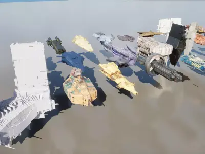 AI ships set 1 3D model