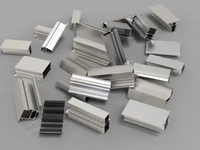 Aluminium profiles 3D model