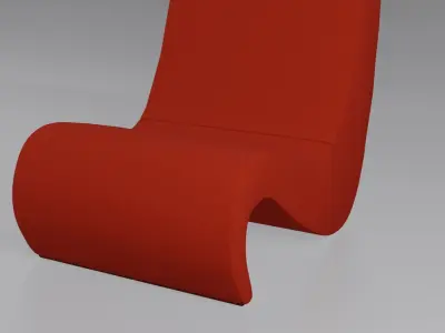 Amoebe Armchair High-back 3D model