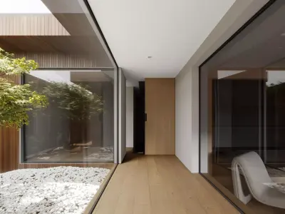 Modern minimalist studio apartment 3D model