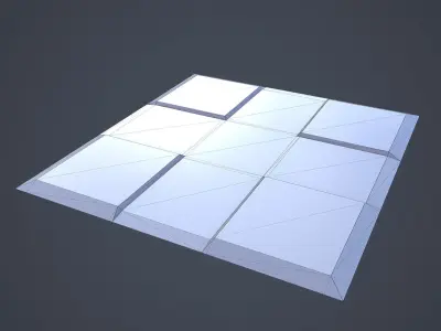 Sci-Fi Floor - Low Poly Free low-poly 3D model
