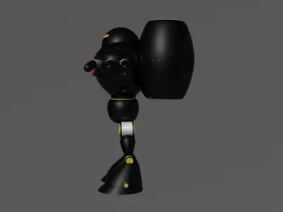 robot with two arms in air 3D model