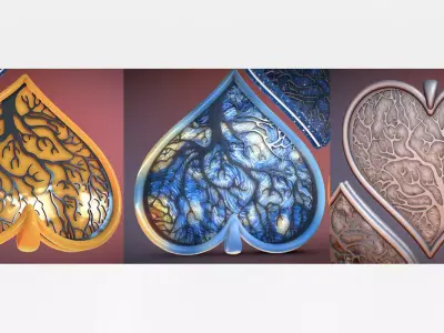 Tree of life Heart pendant 3D print model
