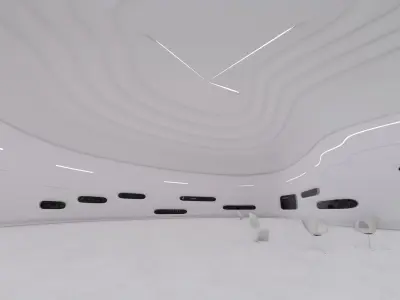 Sci-Fi Futuristic Exhibition Hall 3D model