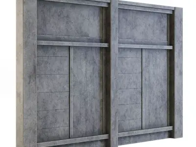 Factory Front Wall 3D model