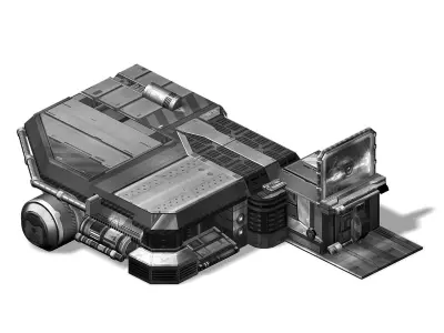 Spacecraft - Ground Platform 08 3D model