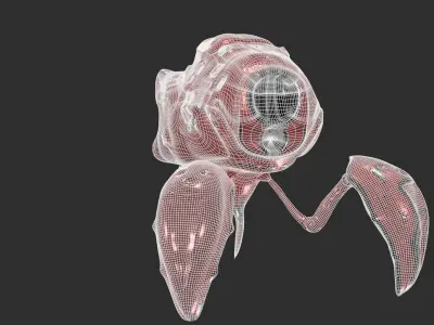 Robo Spider Scifi Low-poly 3D model