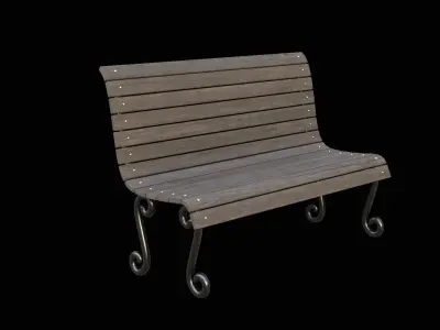 bench Low-poly 3D model order