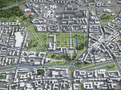 Bialystok  Low-poly 3D model