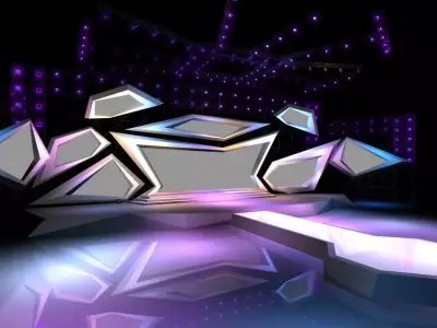 Concert party carnival stage 52 3D model