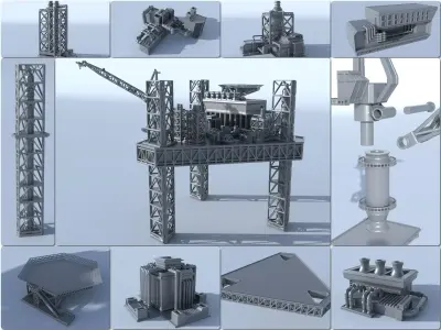OilRig for 3Dprint 3D print model