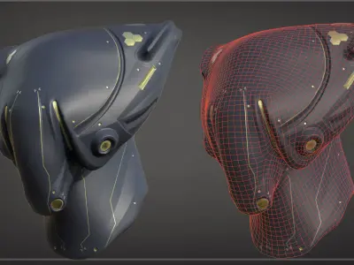 30 SCIFI HELMETS with 4k Textures and UVS for ALL Softwares Low-poly 3D model