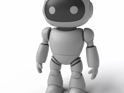 Stylized Futuristic Robot 3D model