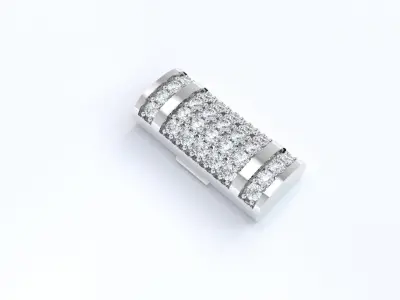 Cuban Link Lock with diamonds unisex model 3D print model