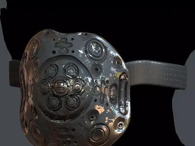 Gas mask helmet 3d model scifi Low-poly Low-poly 3D model