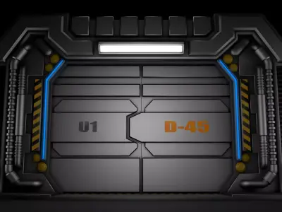 Sci Fi Door 3D model