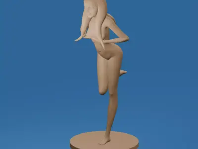 Sexy Alien Girl Nude 3D print model
