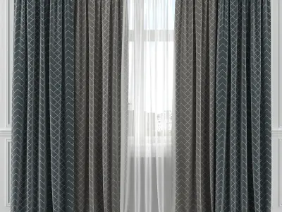 Curtain Set 163C 3D model