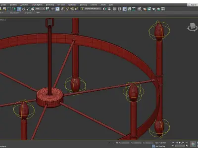 NOTRE DAME CHANDELIER Low-poly 3D model