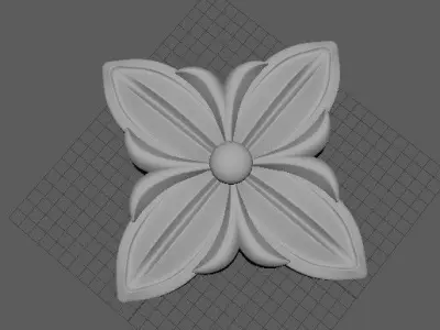 rosette flower 3D model 4