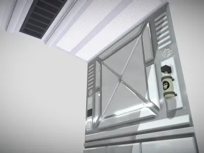 Sci-fi Panel Element Low-poly 3D model purchase