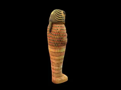 Egyptian Sarcophagus - PBR - Textured Low-poly 3D model