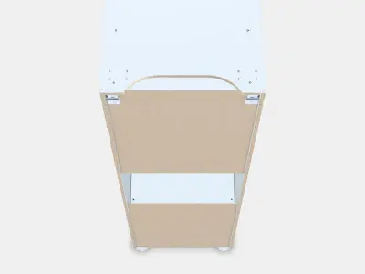 METOD High cabinet frame for fridge-oven Low-poly 3D model