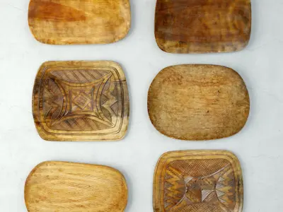 Tribal Wood Decor Collection 3D Model Pack