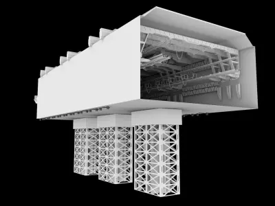 Sci-Fi Hanger- Aircrafts- High detail 3d models Low-poly 3D model