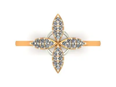 005 Gold ring for woman 3D print model