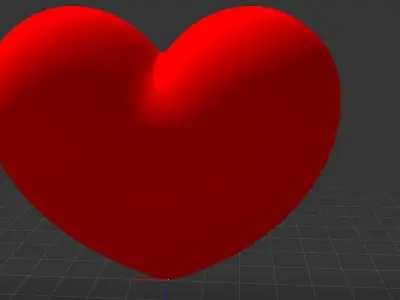 red heart 3D model